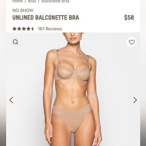 SKIMS no show bra size 40C in color clay